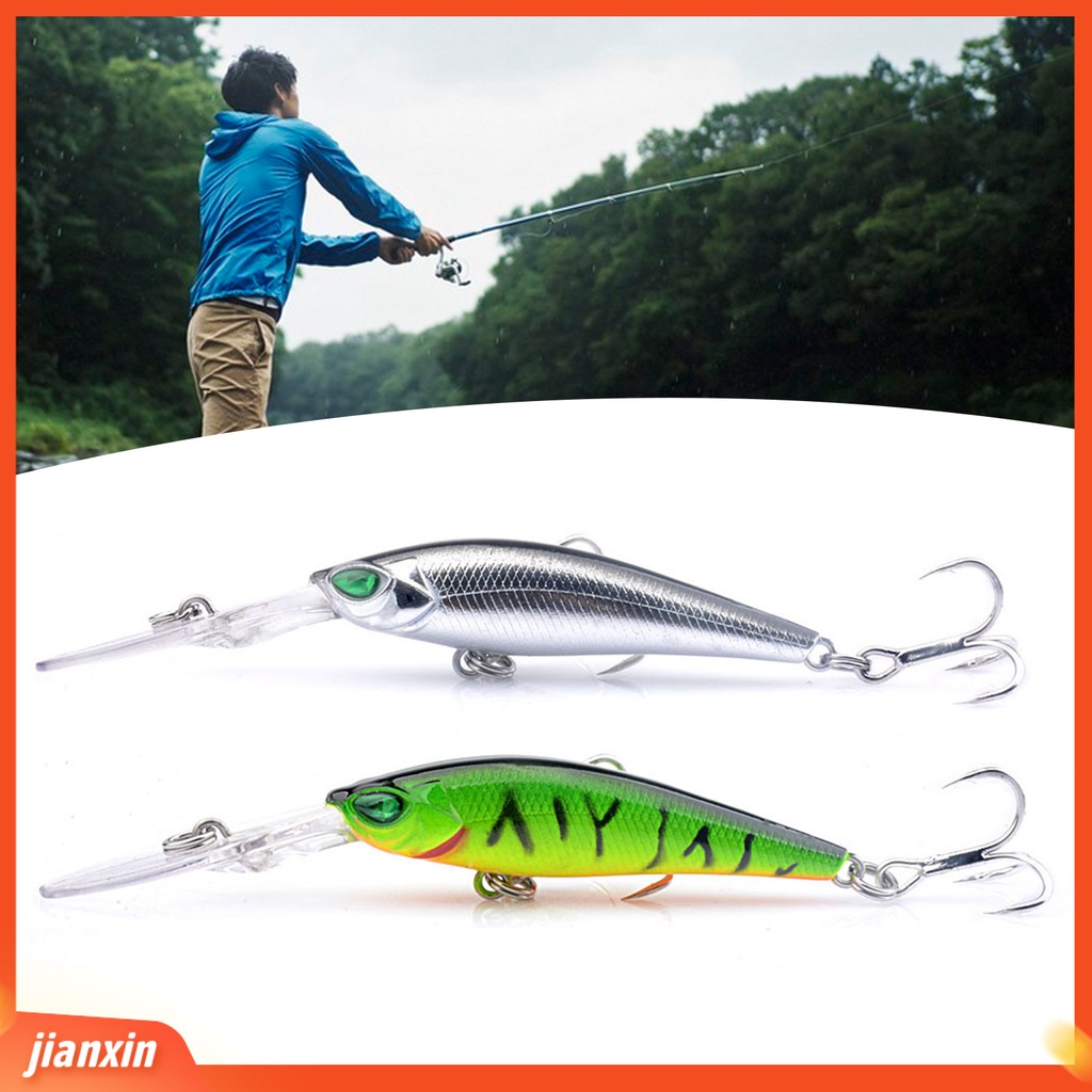 (In Stock) 6g /9cm Umpan Keras 3D Simulasi Fisheye Tajam Kait Simulasi Realistis Angling Lidah Panjang Piring Bionic Umpan Memancing Luar Ruangan