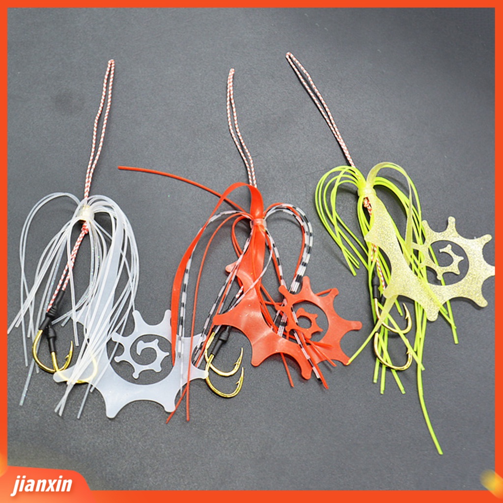 (In Stock) Umpan Rok Pancing Lembut Realistis Dapat Digunakan Kembali Warna-Warni Dengan Kait Menarik Ikan Artificial Sun Flower Jig Skirt Aksesoris Memancing