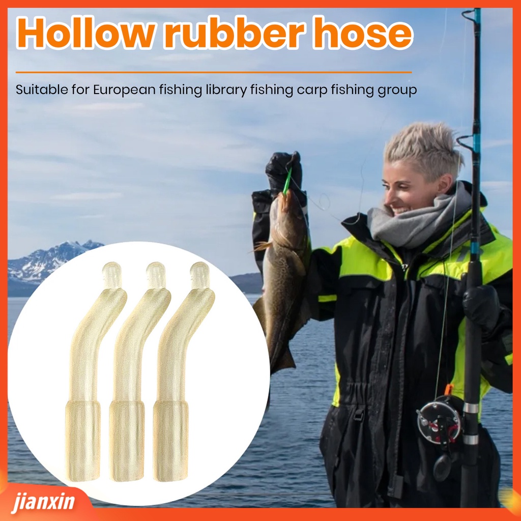 (In Stock) 50Pcs Carp Hollow Rubber Hoses Set Gaya Eropa Ketahanan Tinggi Lembut Benang Aman Bahan TPR Berongga Karet Selang Pasokan Memancing