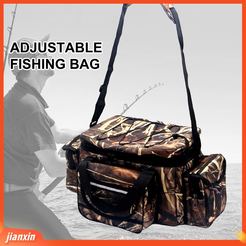 (In Stock) Tas Pancing Adjustable Anti Gores Multifungsi Bahu Selempang Pinggang Pack Ikan Lures Bag Untuk Outdoor
