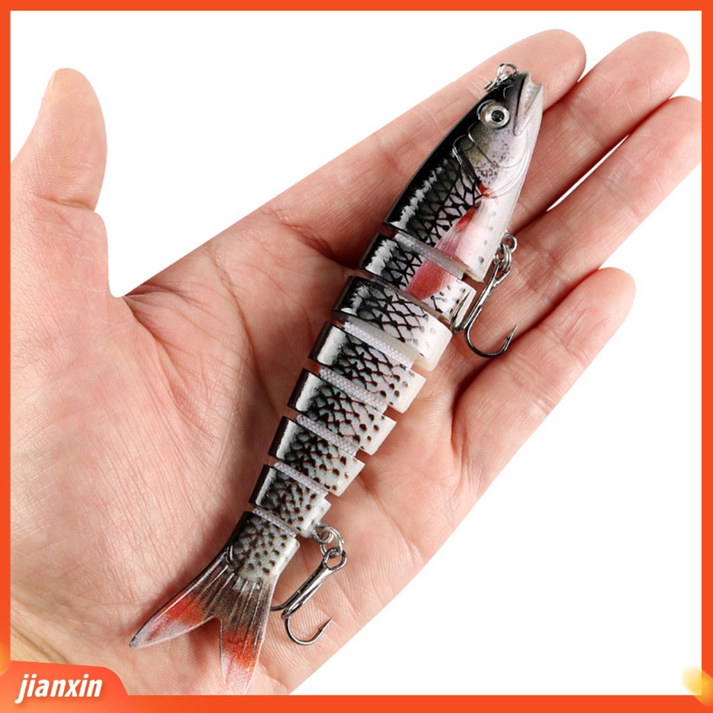 (In Stock) 13.5cm /20g Multi Jointed Lifelike Slow Sinking Plastic Fishing Bait Lure Pensil Untuk Pecinta Memancing