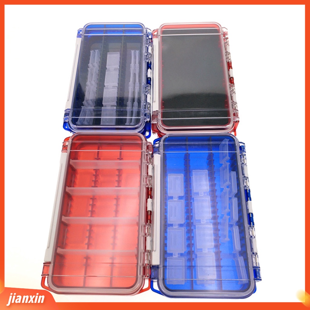 (In Stock) Fishing Tackle Box Dua Sisi Aksesoris Pancing Bahan Plastik Multifungsi Lure Case Untuk Memancing