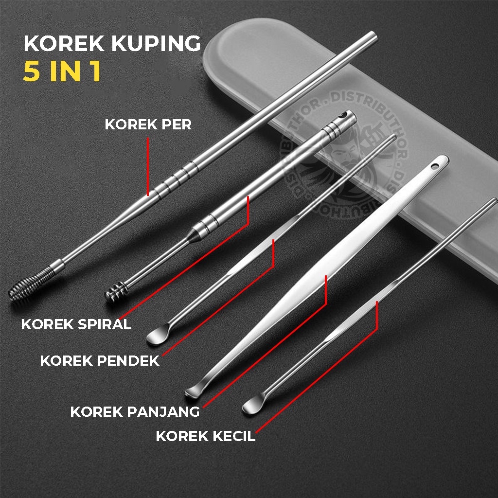[ DBI ] Korek Kuping Stainless Steel Alat Pembersih Perawatan Telinga Bisa COD Bayar di tempat