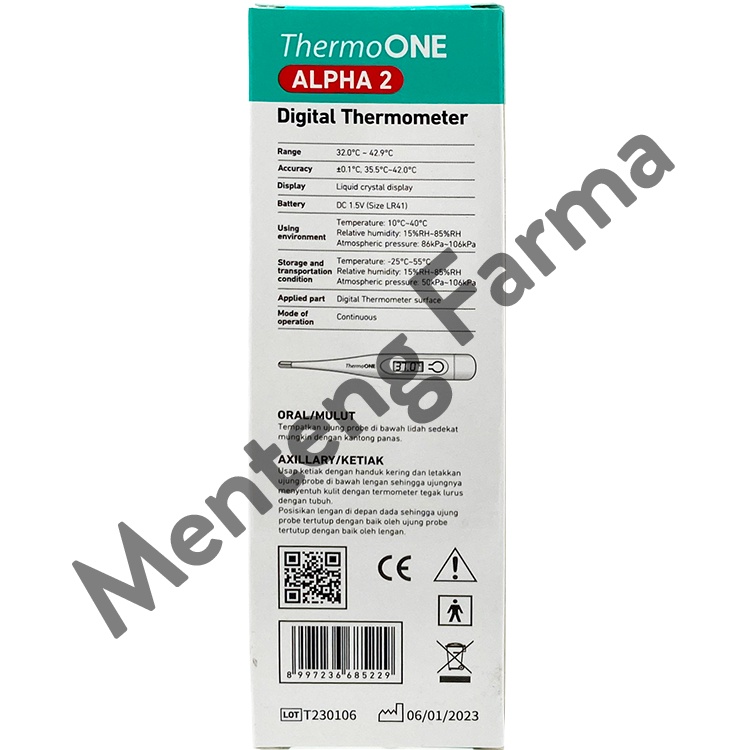 Thermo One Alpha 2 Digital Thermometer - Alat Pengukur Suhu Tubuh