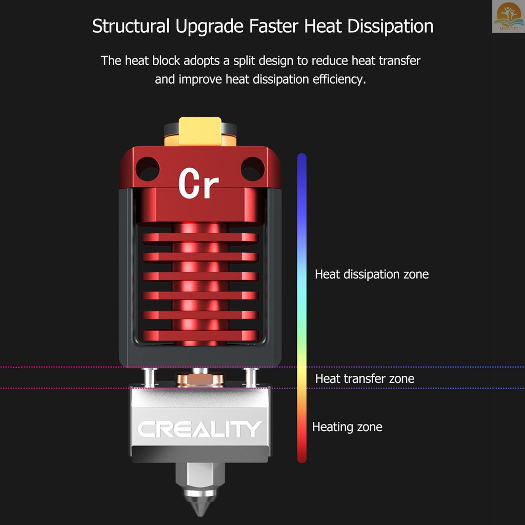 In Stock CREALITY Spider High-temperature Hotend Fast Heating Dissipation Untuk Printer 3D Ender-3 Pro/Ender-3/Ender-3 V2/Ender-5/Ender-2/CR-10 S5/CR-10 /CR-20 Pro Support PLA ABS PE