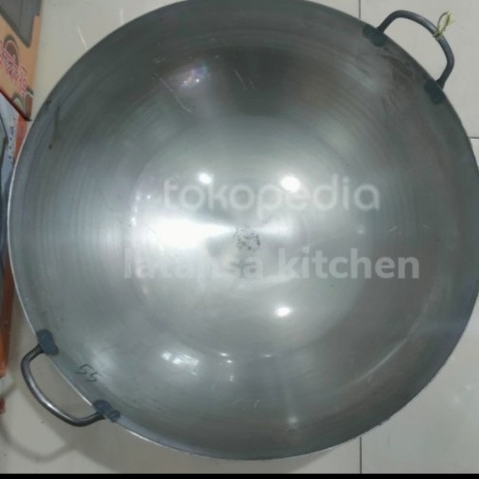 wajan plat baja putih 50cm asli kuali hongkong