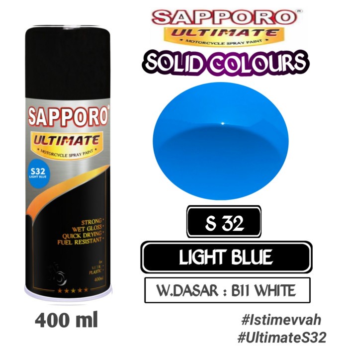 

S32 LIGHT BLUE SAPPORO ULTIMATE 400ml Cat Semprot Pylok Pilok Pylox