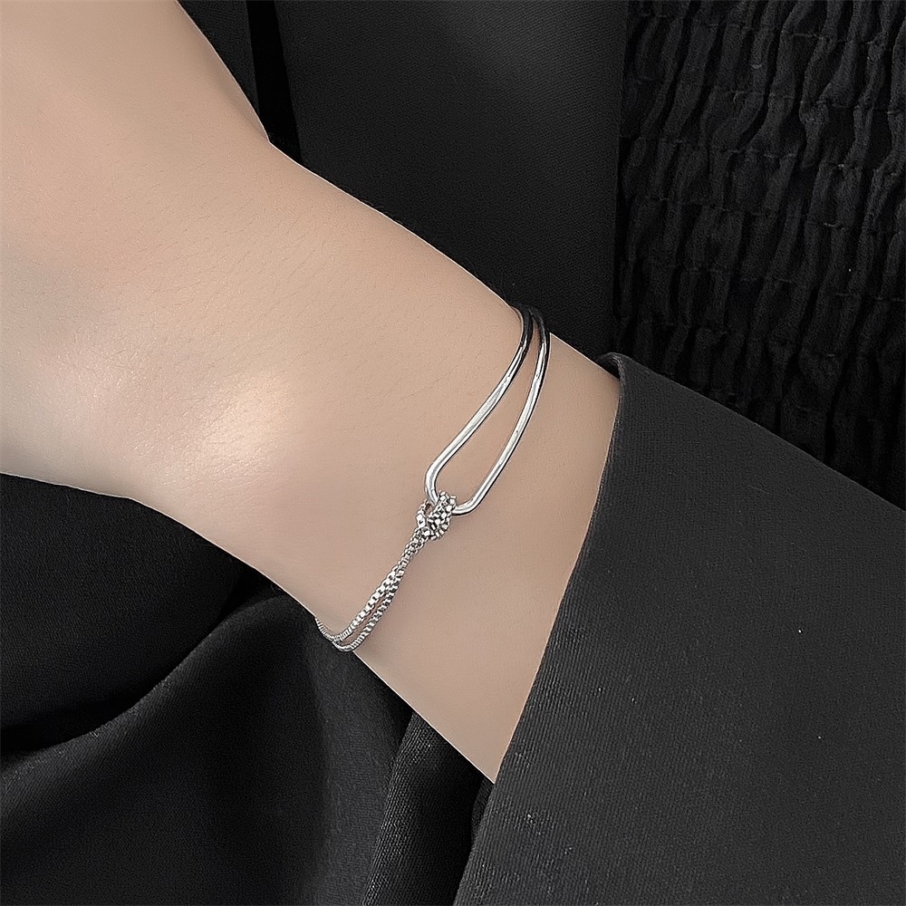 Charm Gelang Geometris Tidak Teratur Rantai Gelang Hadiah Pesta Gadis Minimalis Trendi Cap Simpul Bangle Korea INS Style Liontin Gelang Perhiasan Aksesoris Wanita Sederhana