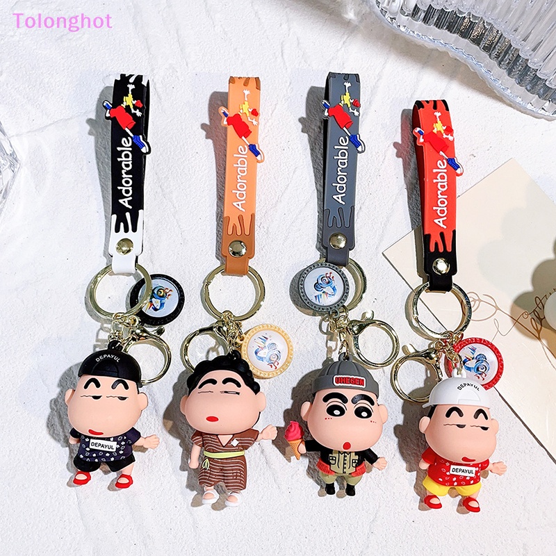 Tolonghot&gt; Crayon Shin-Chan Figure Keychain Anime PVC Gantungan Kunci Untuk Wanita Tas Liontin Kartun Karakter Lucu Aksesoris Hadiah Ulang Tahun well