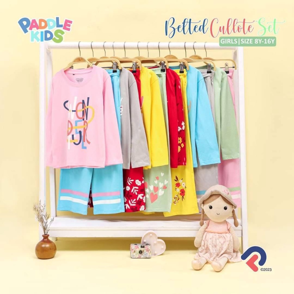 Belted Cullote Set / Setelan Kulot Anak Tanggung / Kaos Anak Tanggung Remaja / Setelan Anak Perempua