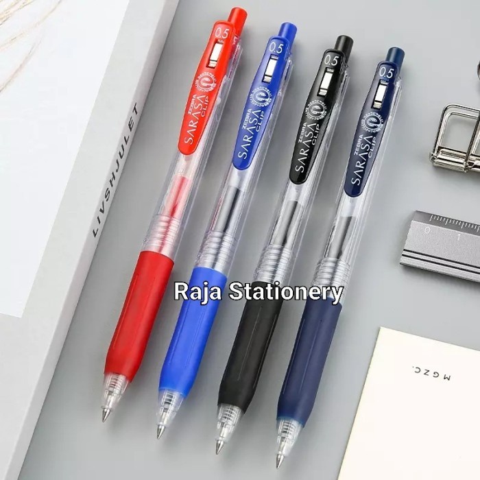 

PEN SARASA HITAM BIRU MERAH BLACK BLUE 0.5 0.7 ZEBRA PULPEN 12PCS - BLACK, 0.5