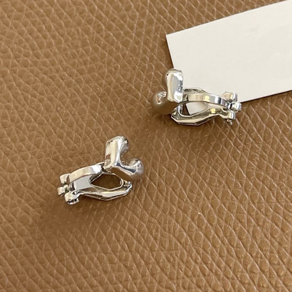 Anting Klip On Hati Kecil Lucu Minimalis Perhiasan Geometris Manset Telinga Bahan Metal Untuk Wanita Piercing Hadiah Pesta