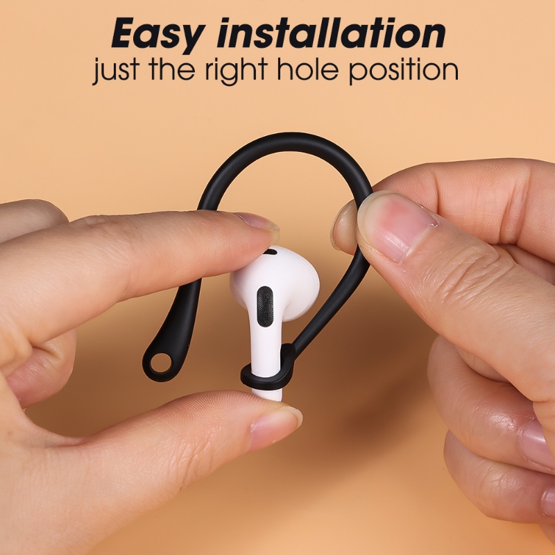 1pasang Earphone Bluetooth Portabel Anti-drop Silikon Earhook/ Headphone Dapat Digunakan Kembali Memakai Tambahan Berdiri/Menjalankan Olahraga Headset Anti-Hilang Fixer