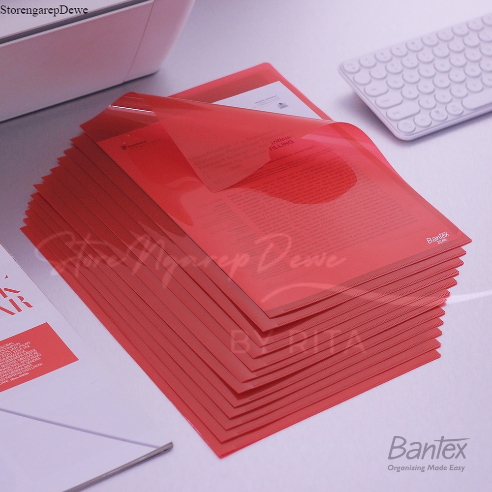 

Map L Plastik Bening Clear Sleeve L Folder Folio F4 Red 2248 09 original real seperti gambar