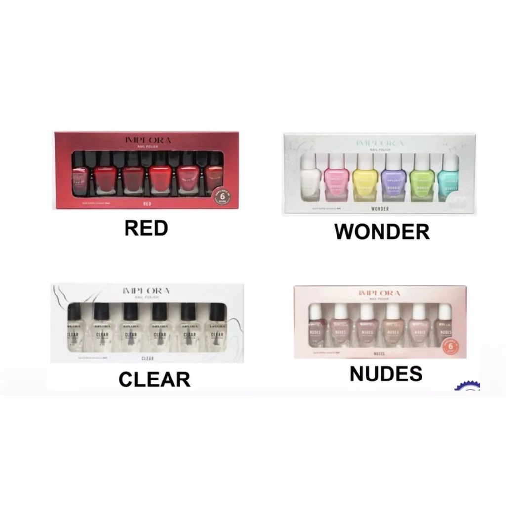 IMPLORA kutek isi 6/ nail polish / cat kuku box (6pc) MOSHCO