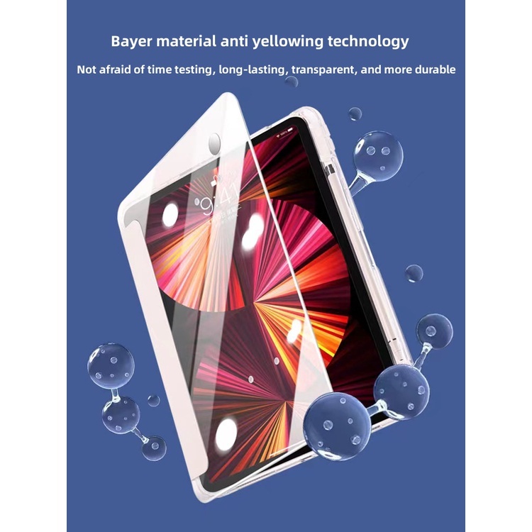 360 Rotating Acrylic Crystal Case For iPad Gen 7/8/9/10 Pro 11&quot; M1/M2 Air4/Air5 2021/2022