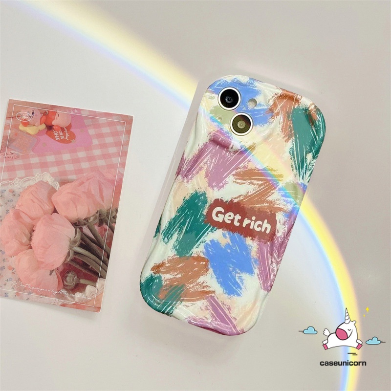 Kartun Art Doodle Inggris Case Untuk Infinix Hot 11 10 20 8 12 9 30 Main Cerdas6 7 6Plus 5panas8 10Lite 30i 9catatan12 G96 3D Wavy Curved Edge Colorful Lukisan Minyak Huruf Soft Cover