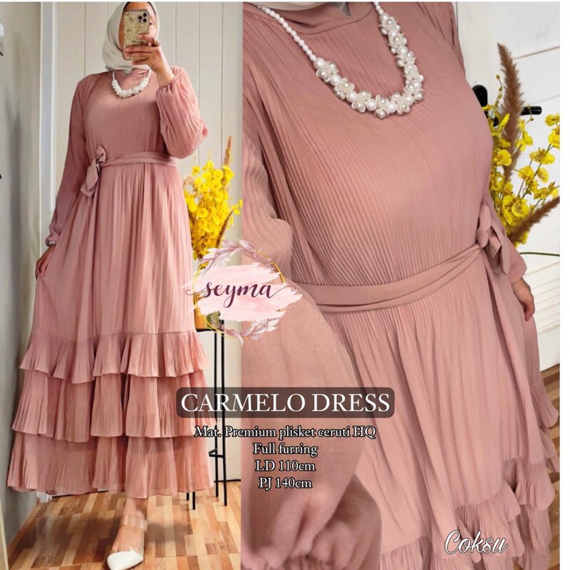 CARMELO DRESS ORI SEYMA | Premium Plisket Ceruti Hq