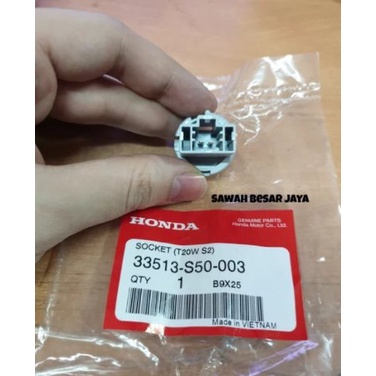 Soket Socket Fitting T20 Bohlam Lampu Rem Stop Lamp Kaca Besar Belakang Atas Tengah Honda Jazz S RS 