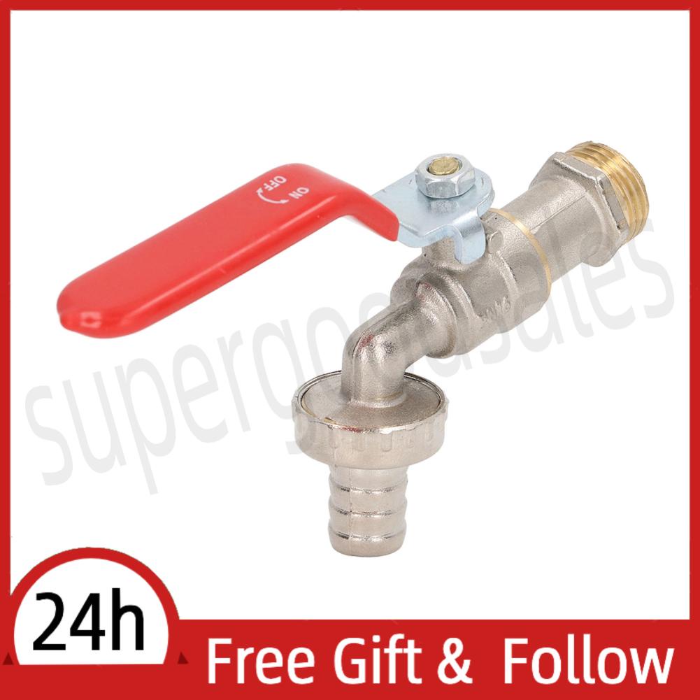 Supergoodsales Home Hose Faucet  1/2in Outlet 3/4in Inlet Corrosion Resistant Multifunctional Brass Water for Irrigation Household