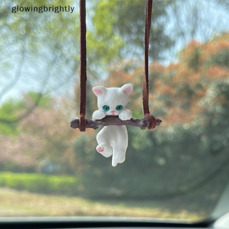 [glowingbrightly] 1pc Liontin Mobil Kreatif Lucu Cabang Kucing Spion Pendant Mobil Interior Dekorasi Aksesoris Interior Mobil TFX