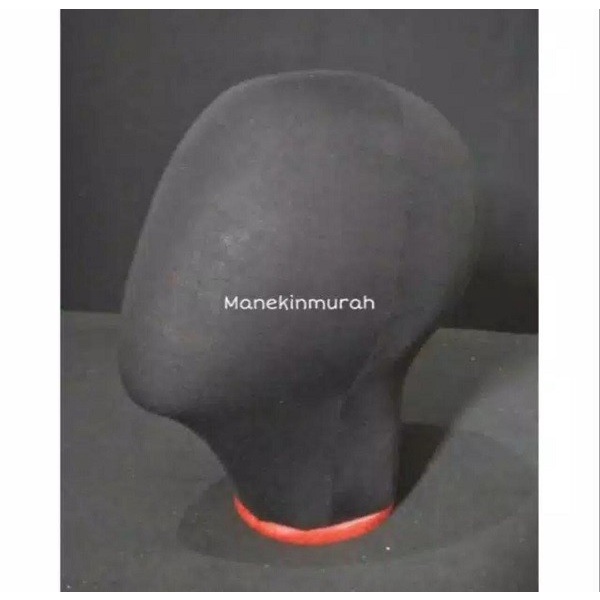 Manekin Kepala Foam / Manekin Kepala - BISA DI TUSUK JARUM - Hitam