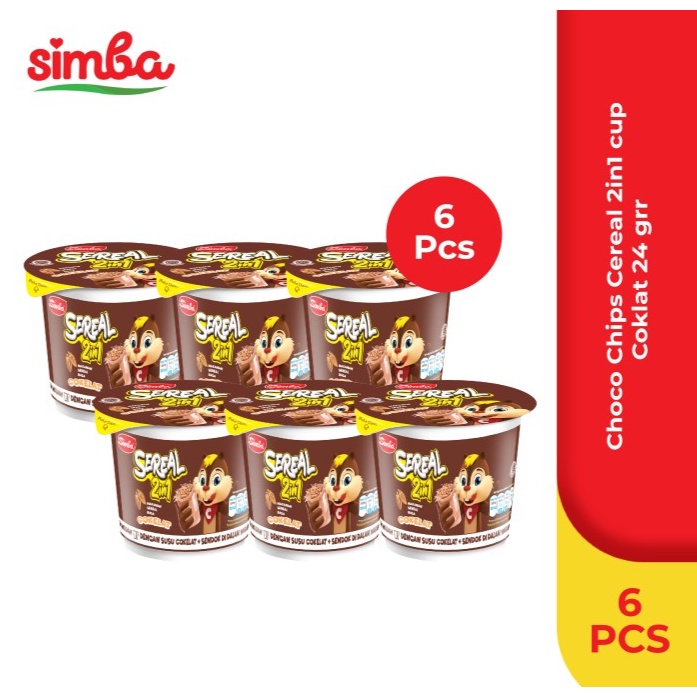 

Simba Choco Chip Sereal 2in1 Cup @22gr x 6 pcs