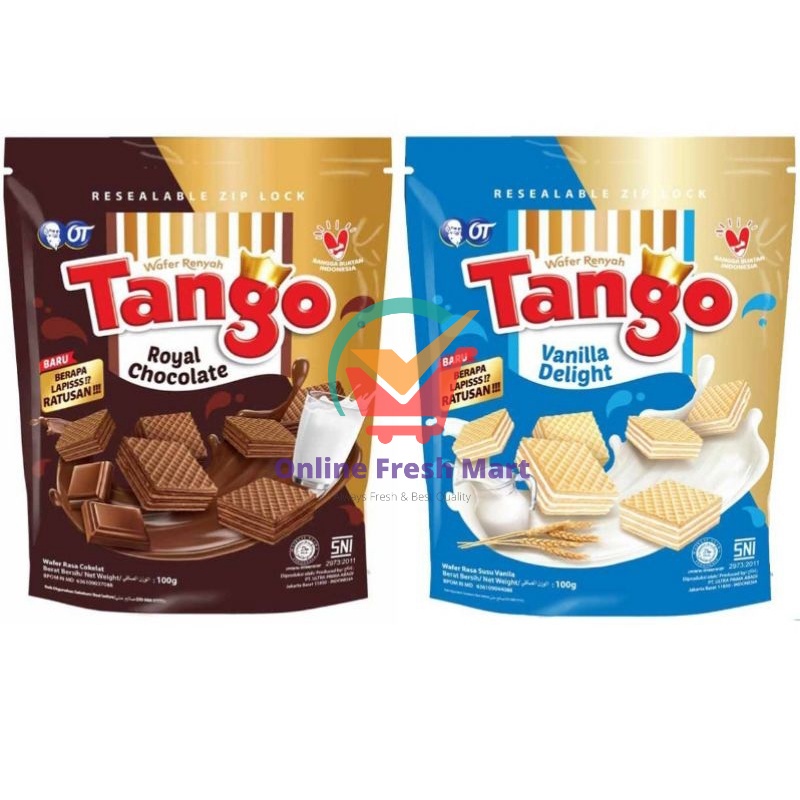 

Tango wafer cokelat vanila pouch 100g - Online Fresh Mart Denpasar