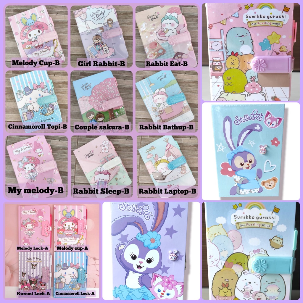 

GULAGULA - BUKU DIARY KODE KUNCI + PULPEN KUROMI | DIARY CINNAMOROL | NOTEBOOK | BUKU DIARY SANRIO | SCRAPBOOK HELLOKITTY | BUKU DIARI MY MELODY | DIARY LUCU | BUKU DIARY ANAK | KADO ULANG TAHUN | BUKU DIARY KODE | BUKU DIARY KUNCI MOTIF LUCU | DIARY