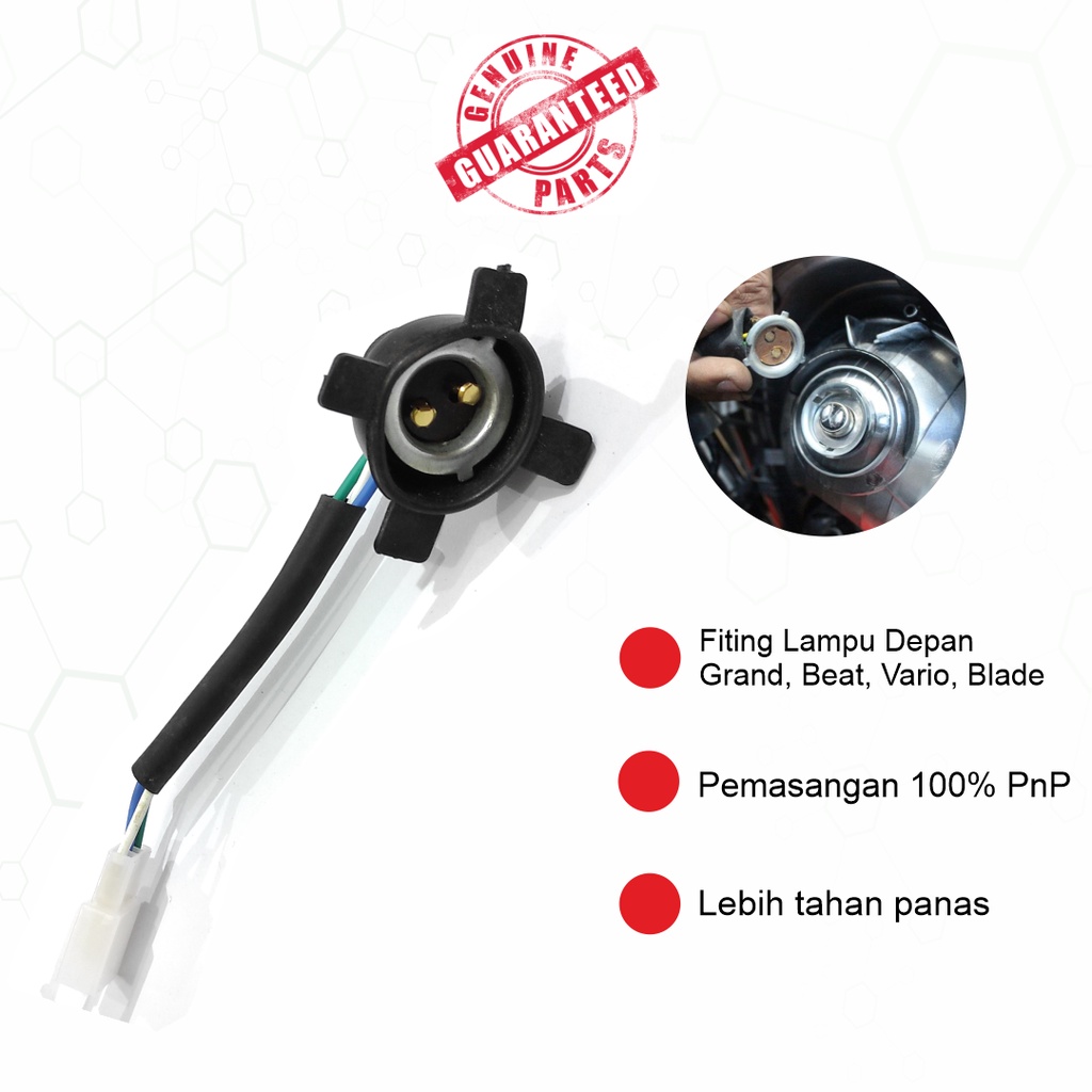Soket Fiting Lampu Depan Grand Supra Beat Vario Blade H6 Motor Honda