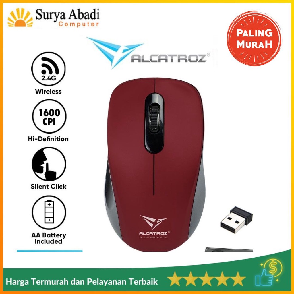 Alcatroz Silent Mouse Wired Stealth 5 (1200cpi) | Mouse Silent
