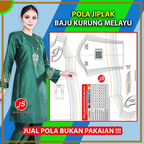 Pola Jiplak Baju Kurung Melayu | Aneka Pola