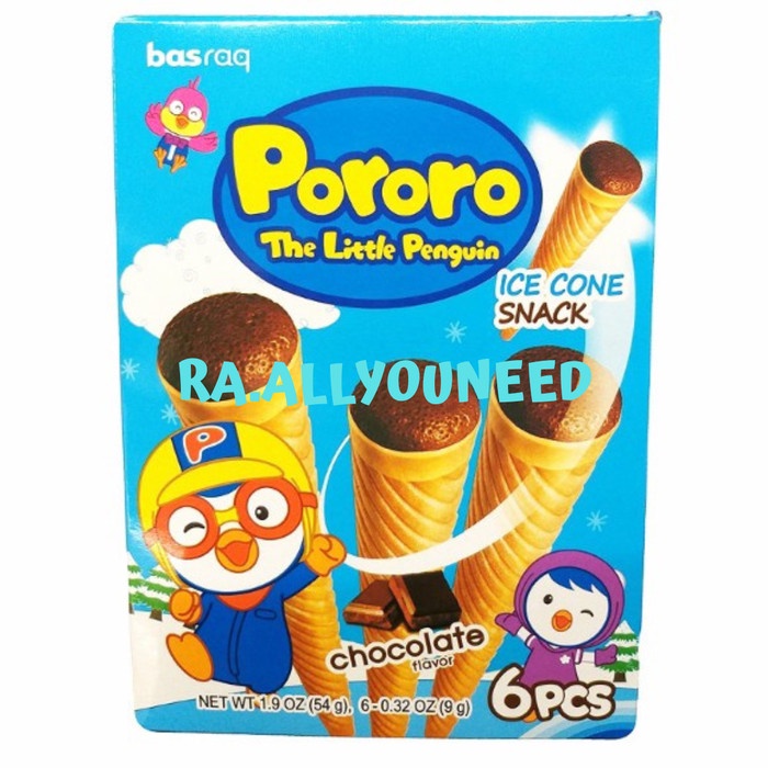 

Pororo Ice Cone Chocolate (Wafer Cone Dengan Krim Rasa Cokelat ) 54gr