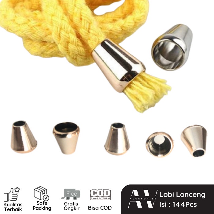 

AVACC Lobi Lobi Stopper Lonceng Ujung Tali Rose Gold ECER Murah