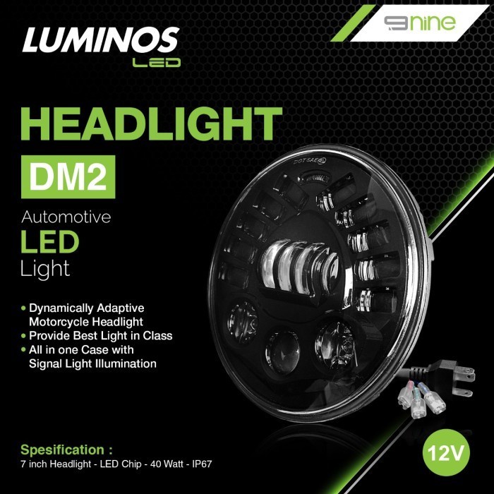 Nine Luminos DM2 Lampu LED Day Maker Daymaker Motor Mobil 5,75 Inch