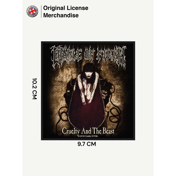 Emblem Badge Patch Logo Asli CRADLE OF FILTH Ori Cruelty And The Beast