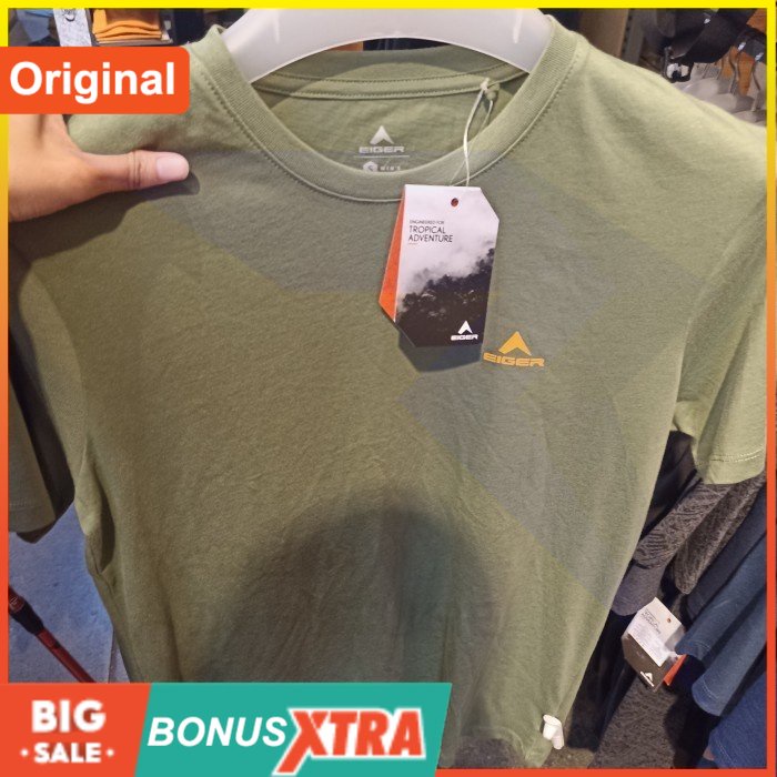 Kaos EIGER19891989 X OCTOTRAILS Tshirt 91000 7561 Original Cowok Bandung
