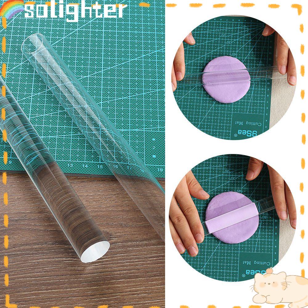 Solighter Clay Roller Shaping DiyCraft Keramik Silinder Batang Akrilik