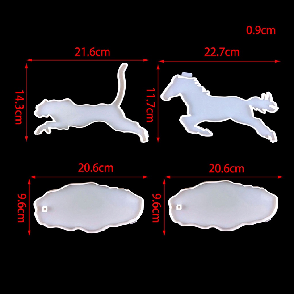 Xo Leopard Kuda Dekorasi Meja Epoxy Resin Cetakan DIY Melompat Leopard Patung Hiasan Meja Cetakan Silikon Hadiah Yang Sempurna Untuk Hewan Ornamen Kekasih OL