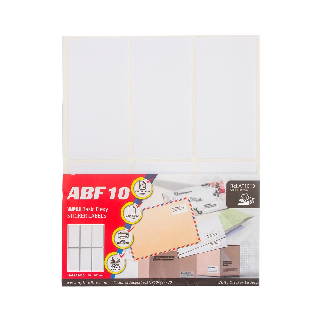 

APLI Basic Flexy Label Stiker Putih 50x100mm 60pcs