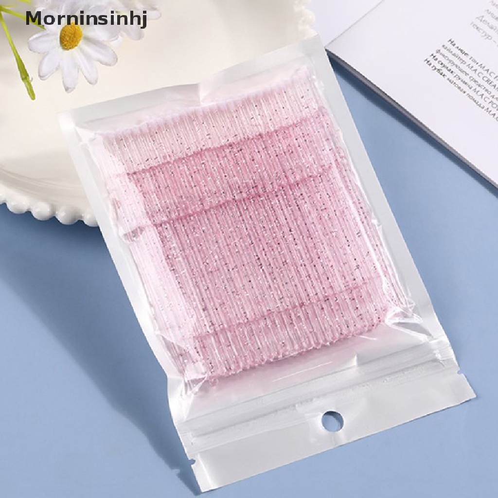 Mornin 100pcs /pack Sikat Mikro Yang Dapat Ditekuk Aplikator Microbrush Sekali Pakai Eyelash id