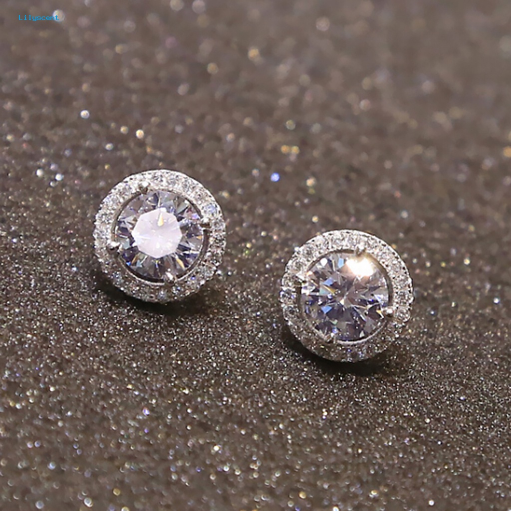 Lilyscent Fashion Aksesori Stud Earring Untuk Perjamuan Indah Serbaguna Eardrop Platinum Disepuh