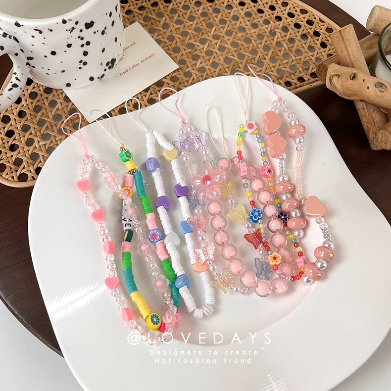 REEVE BEADS PHONE STRAP TALI HANDPHONE GANTUNGAN HP MANIK-MANIK MANIK RANTAI CHAIN iPHONE WARNA WARNI LUCU CUTE KOREA KEYCHAIN CANDY COLOR  KUNCI PHONE