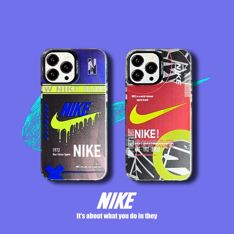 IPHONE Fashion electroplated sports fashion label shockproof phone case Untuk Iphone14 13 12 11 Pro soft shell cover casing