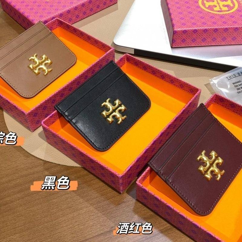 Original 2023 New TB Tory Burch card pack Cow pickup bag, multi-layer new Eleanor card bag, small an