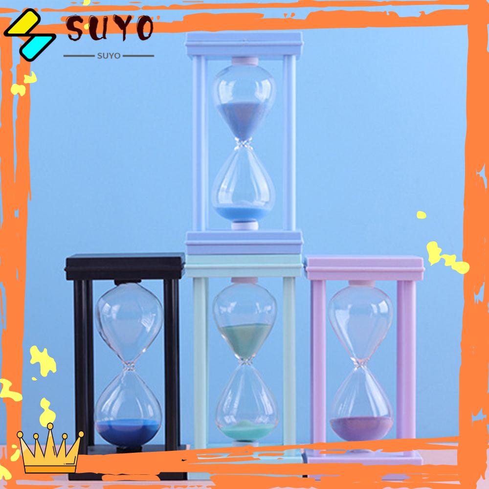 Suyo Timer Jam Pasir Warna-Warni Dekorasi Rumah Desktop Sikat Gigi Shower Timer