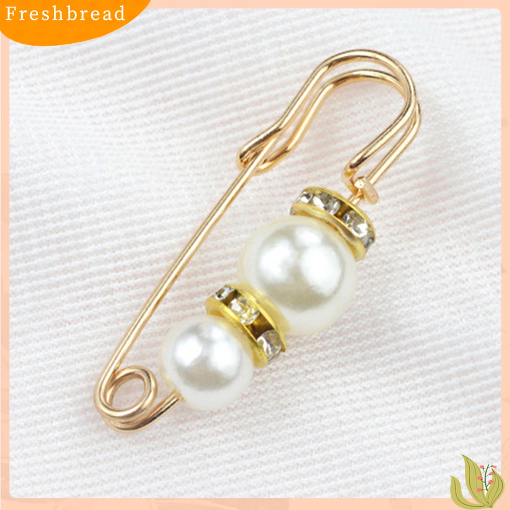 &lt; Freshbread &gt; Bros Pengaman Pengerjaan Halus Mencegah Ekspos Pin Pengaman Wanita Mutiara Imitasi Menarik Untuk Kerajinan Perhiasan