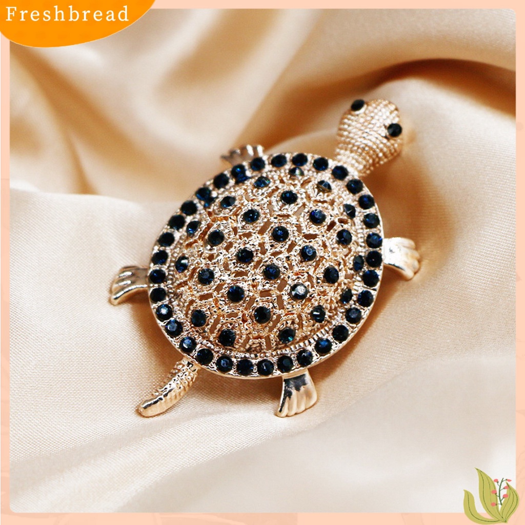 &lt; Freshbread &gt; Pin Bros Bentuk Kreatif Warna Vibrant Menggemaskan Karat Berkilau Hias Alloy Pakaian Syal Turtle Brooch Pin Perhiasan Decor Untuk Wanita