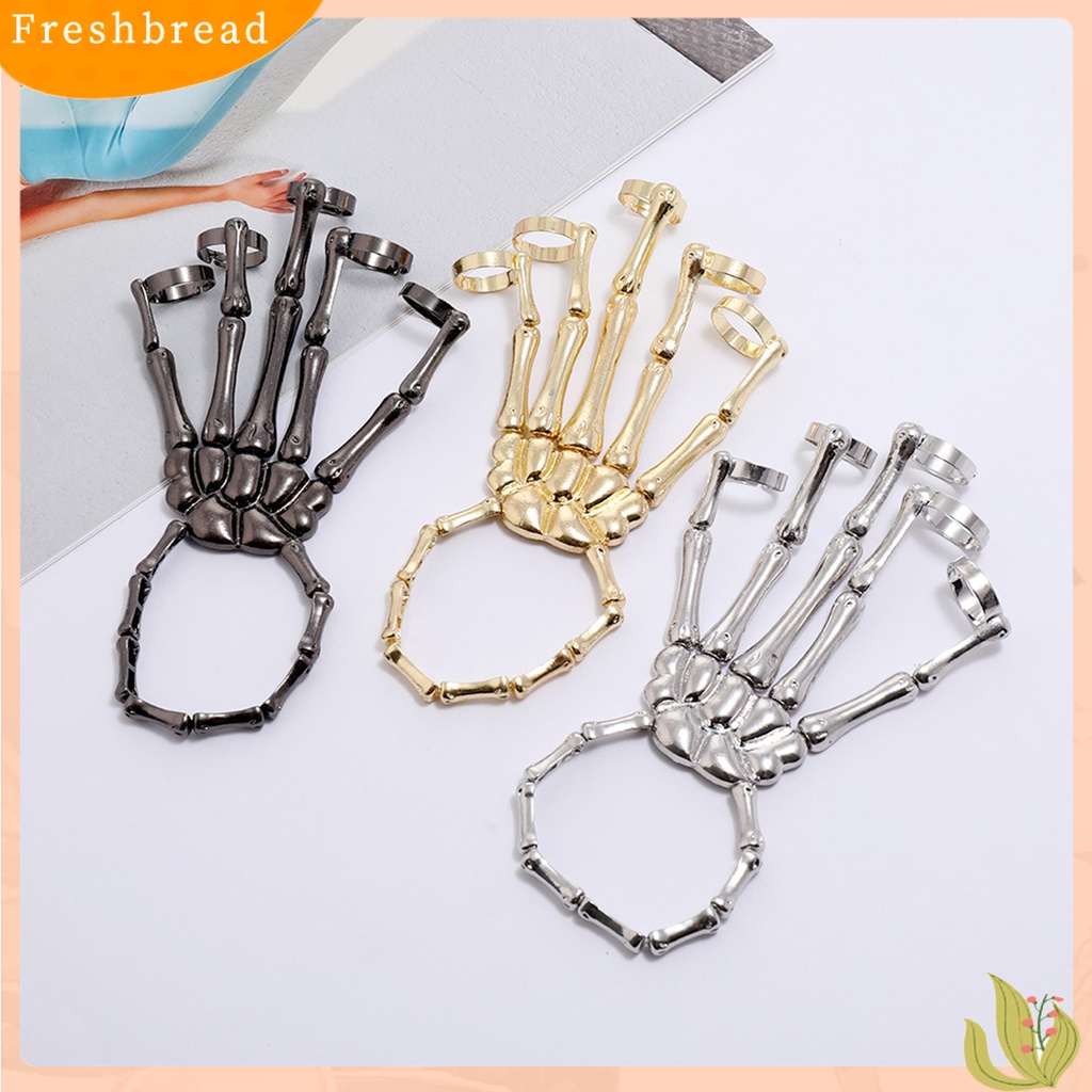 &lt; Freshbread &gt; Gelang Tangan Rantai Tengkorak Hantu Tengkorak Fashion Adjustable Untuk Halloween