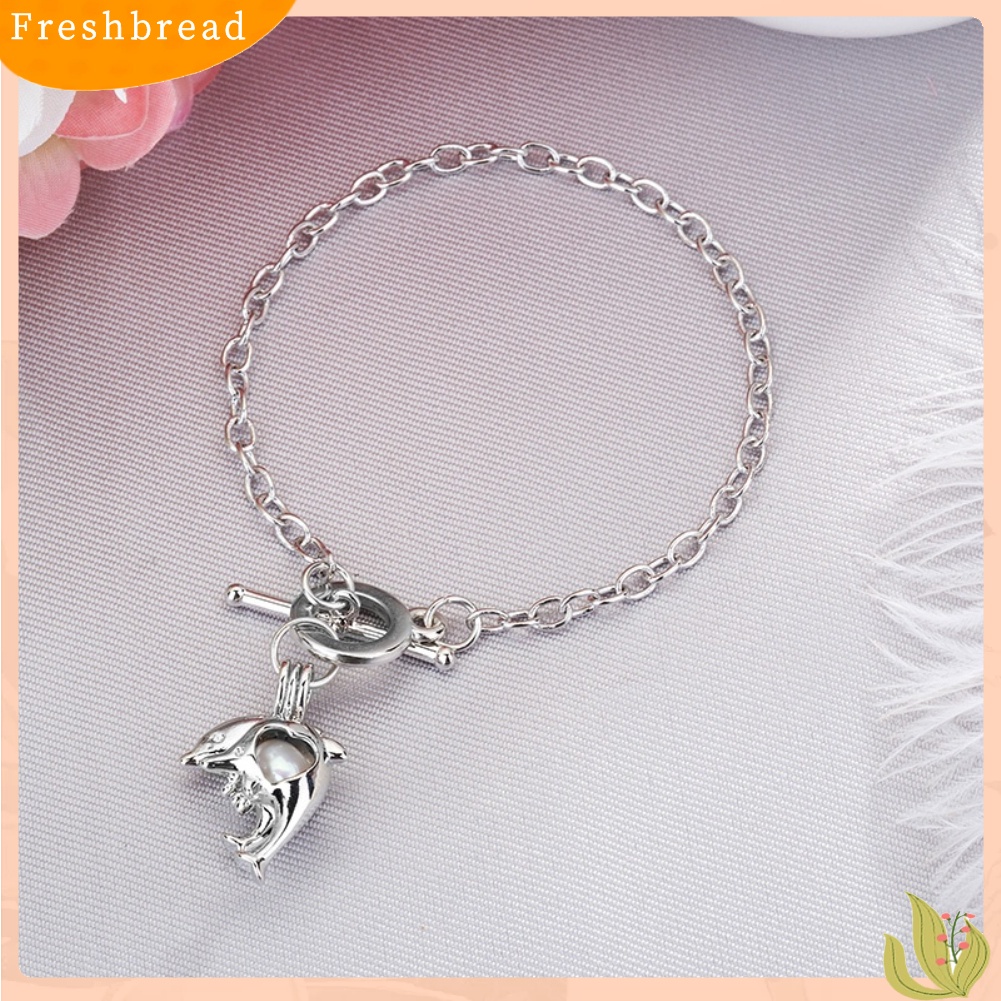 &lt; Freshbread &gt; Mutiara Air Tawar Alami Di Kandang Liontin Liontin Gelang Gadis Bangle Perhiasan